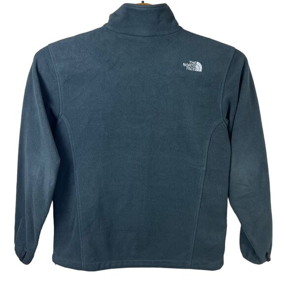The North Face Mens Gray Full Zip Polartec Fleece Jacket Large Flaw - Picture 2 of 7